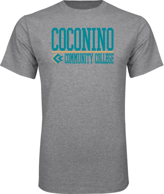 Conconino T Shirt Coconino Community College - Stacked with Emblem - ONLINE ONLY