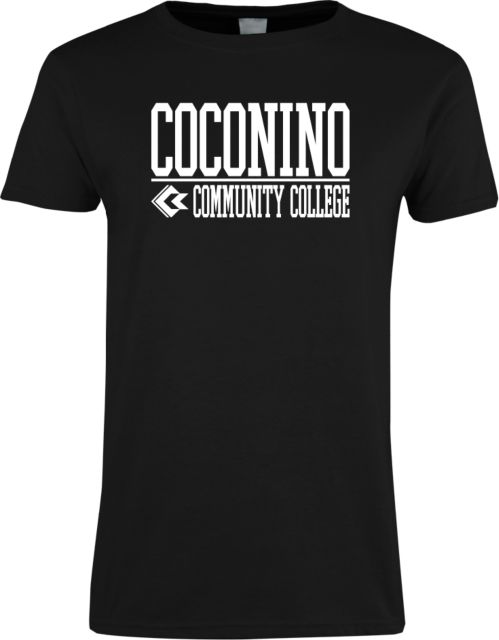Conconino Womens Short Sleeve Tee Coconino Community College - Stacked with Emblem - ONLINE ONLY