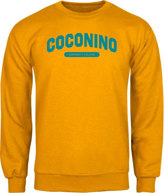 Conconino Fleece Crew Coconino Community College - Arched Wordmark - ONLINE ONLY