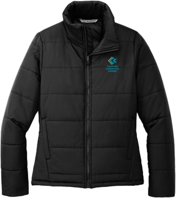 Conconino Womens Puffer Jacket Coconino Community College - Primary Mark - ONLINE ONLY