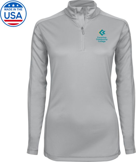 Conconino Syntrel Womens Platinum Interlock 1/4 Zip Coconino Community College - Primary Mark - ONLINE ONLY