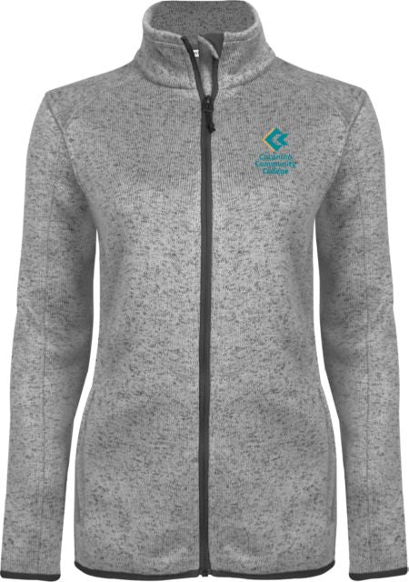 Conconino Womens Heather Fleece Jacket Coconino Community College - Primary Mark - ONLINE ONLY