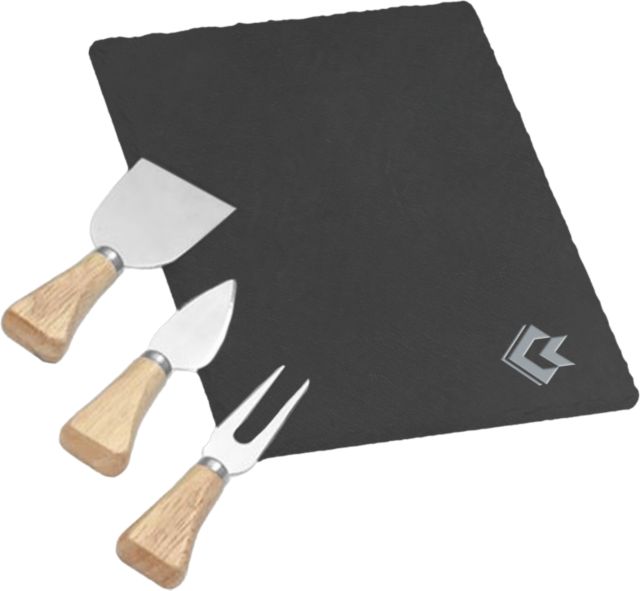 Conconino 4 Piece Slate Cheese Serving Set Coconino Community College - Emblem Engraved - ONLINE ONLY